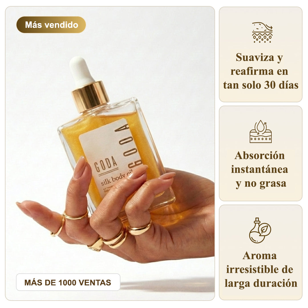 Aceite corporal GODA I Piel luminosa y suave todo el día