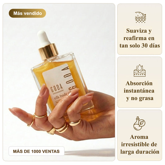 Aceite corporal GODA I Piel luminosa y suave todo el día